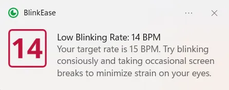 low bpm alert reminder
